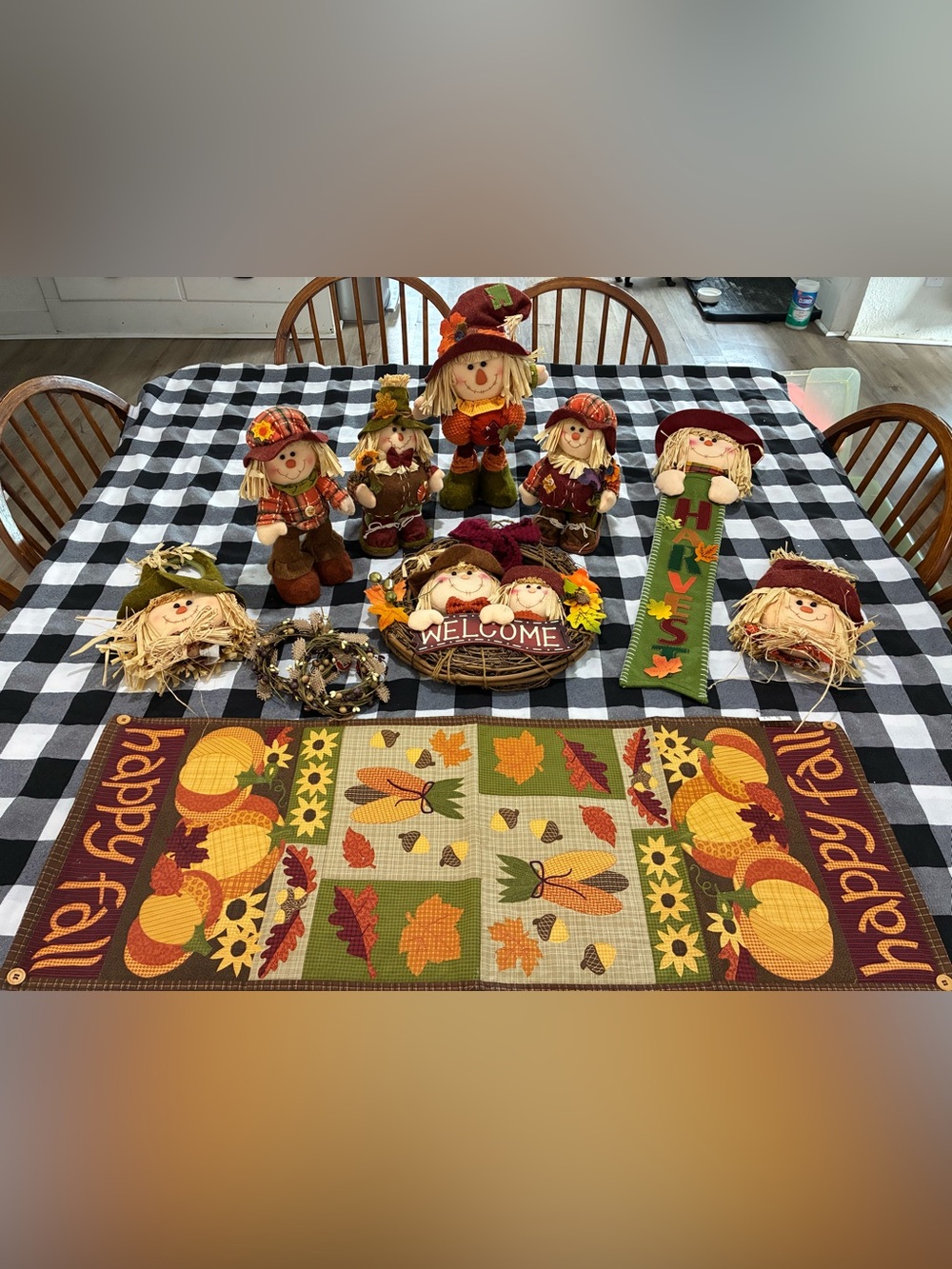 Fall / Harvest Plush Scarecrow Decor Bundle